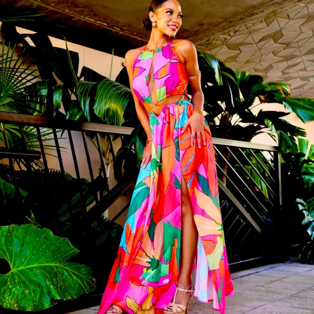 L’Atiste Tropical flower dress